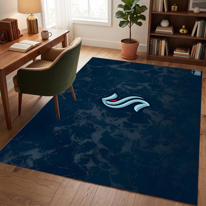 The Seattle Kracken (1) Office Rug Elegant Floor Rug for Office Living Room Bedroom and Indoor Home Spaces