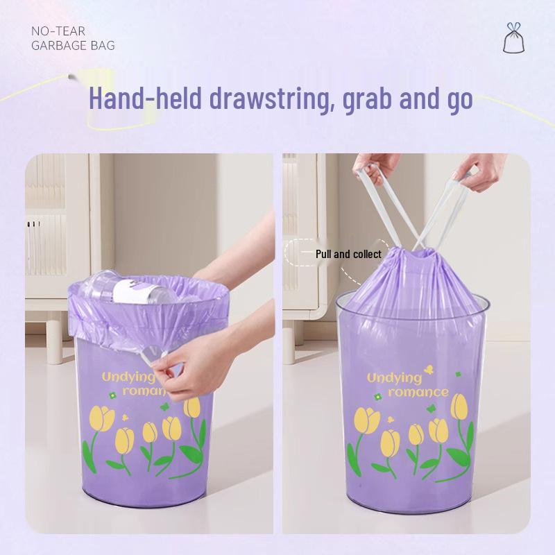 Одноразовые Сверхбольшие Мешки для Мусора без Разрывов со Шнурком и Контролем Запаха