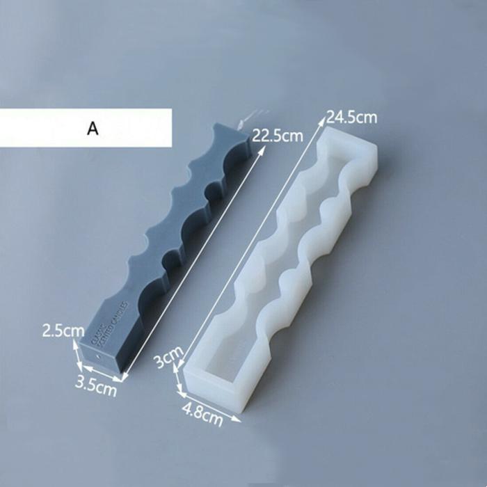Специальная форма для свечей в виде полосок, силиконовая форма, европейские простые формы для свечей, рождественское украшение для дома, ca
