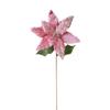 33cm Artificial Christmas Glitter Flower Sequins Handmade Simulated Christmas Flower DIY Realistic Christmas Tree Decorations