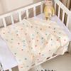 Cartoon Print Double Layer Crinkle Muslin Baby Swaddle Blanket