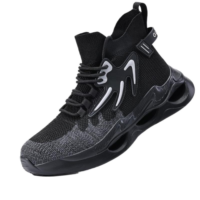 Обувь противоударные противоударные дышащие туфли со стальным носком высокие удобные мягкие подошвы защитная обувь