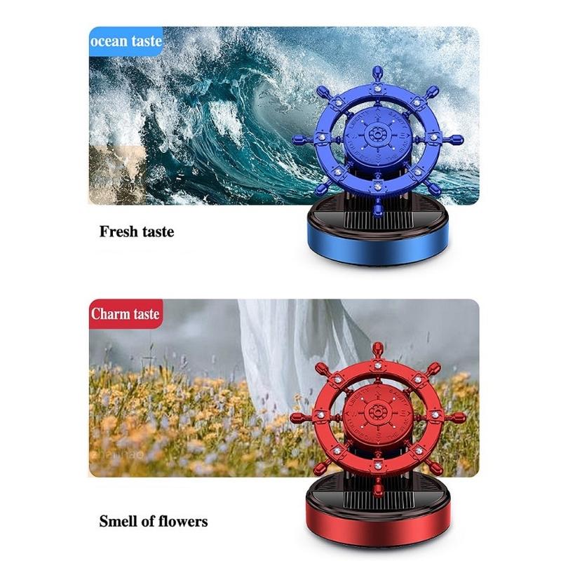 Освежители воздуха для автомобиля с вращающимися солнечными батареями, автомобильные духи, снимающие стресс и очищающие запахи для домашнего офиса