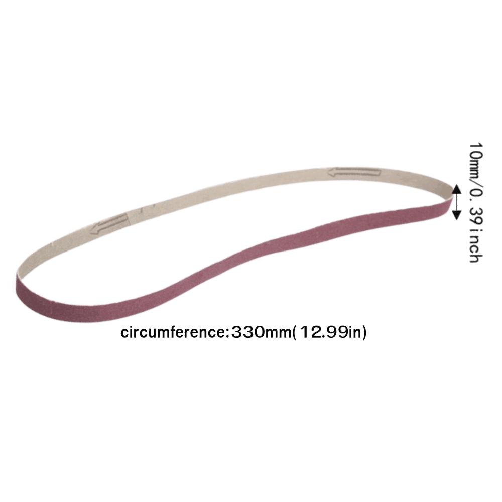 10pcs Fine Sanding Belts Durable Belt Sander Tool Aluminum Oxide Sanding Belts Belt Sander