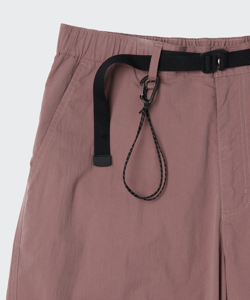 MUSINSA STANDARD [City Leisure] Cn Wide Belted Parachute Pants [Smoke Pink]