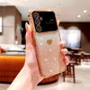 Роскошный чехол с градиентным блеском и сердечком для Samsung Galaxy S23 Ultra A52 A53 A54 A14 4g 5g A24 A23, силиконовый противоударный чехол