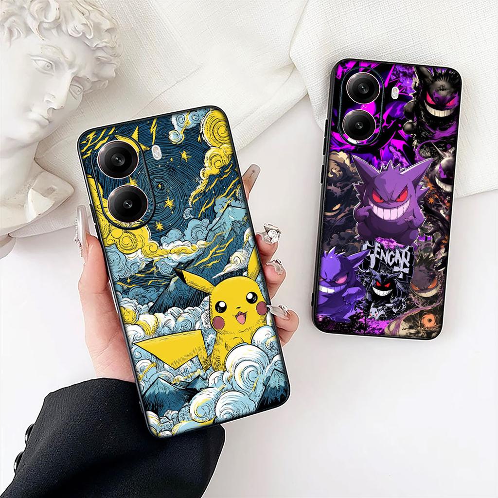 P-Pokemons Gengar P-Pikachus Psyducks for Motorola Moto Edge 50 30 Fusion 40 NEO Ultra Pro G22 G23 G20 G35 G84 G13 G53 Case