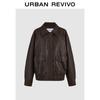 UR 2025 Осенняя женская ретро куртка из искусственной кожи с подкладкой