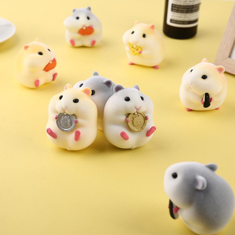 Cute Stealing Hamster Car Interior Gourmet Hamster Auto Dashboard Decoration