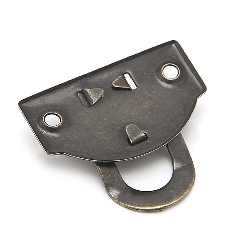 10x Antique Metal Lock Catch Curved Buckle Horn Clasp Hook Gift Jewelry Box Padlock