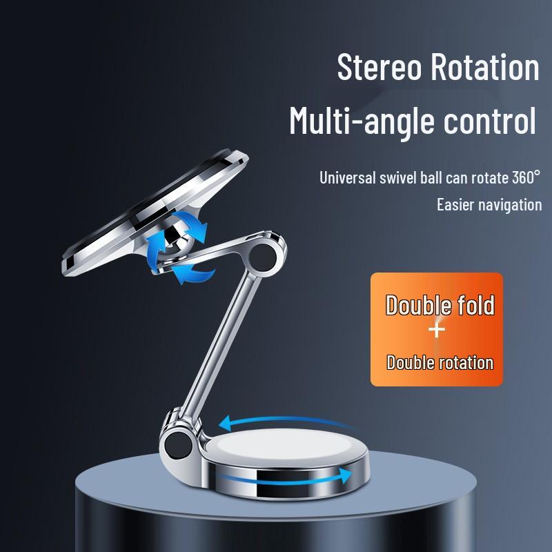 Многофункциональный магнитный держатель для телефона в автомобиль из цинкового сплава - Складной и клейкий для приборной панели