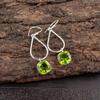 Peridot Gemstone 925 Sterling Silver Handmade Jewelry Designer Earrings 1.90" EE-7-5