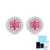 Bague Ringen Серебро S925 с мозаикой из камня Mosan 0,5 карата, круглая сумка, серия новых женских розовых ногтей для ушей