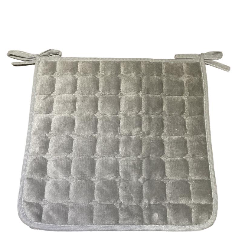 Оформление: Плюшевая подушка на обеденный стул с завязками для осени/зимы