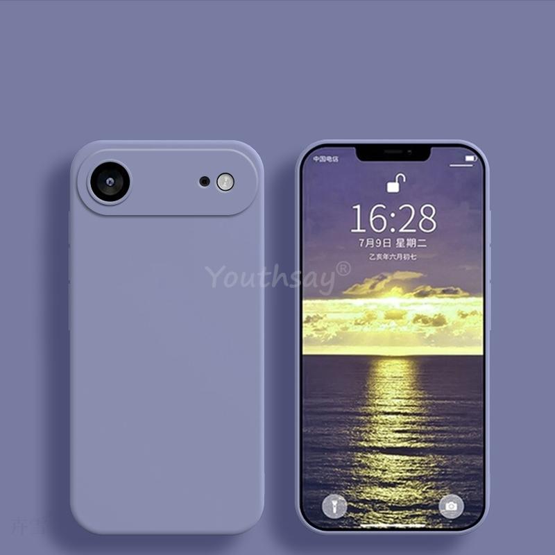 Для iPhone 17 Air Case Жидкий Силикон Однотонный Чехол Для iPhone Air Чехол TPU Противоударный Защитный Чехол для Телефона Для iPhone 17 Pro Max Чехол