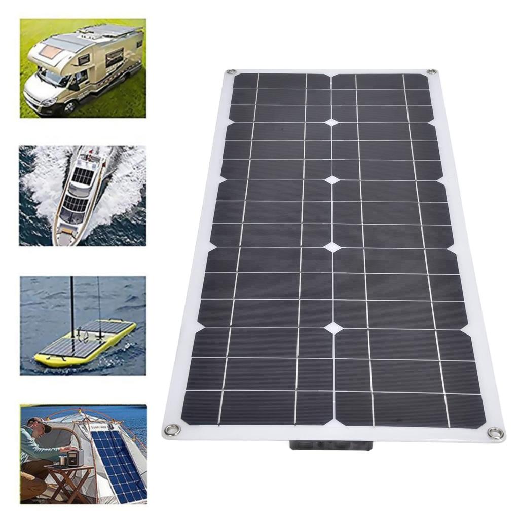 EVTSCAN Портативная солнечная панель 50 Вт Зарядка от солнца с двойным USB-выходом Складная Гибкая Монокристаллический кремний Уличное солнечное зарядное устройство - Порты,
