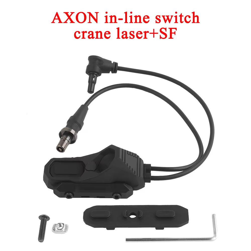 Hunting Scout Light, Tactical Flashlight PEQ Laser Button, AXON Remote Two-Wire Dual Function Pressure Switch SF/2.5/Crane Plug