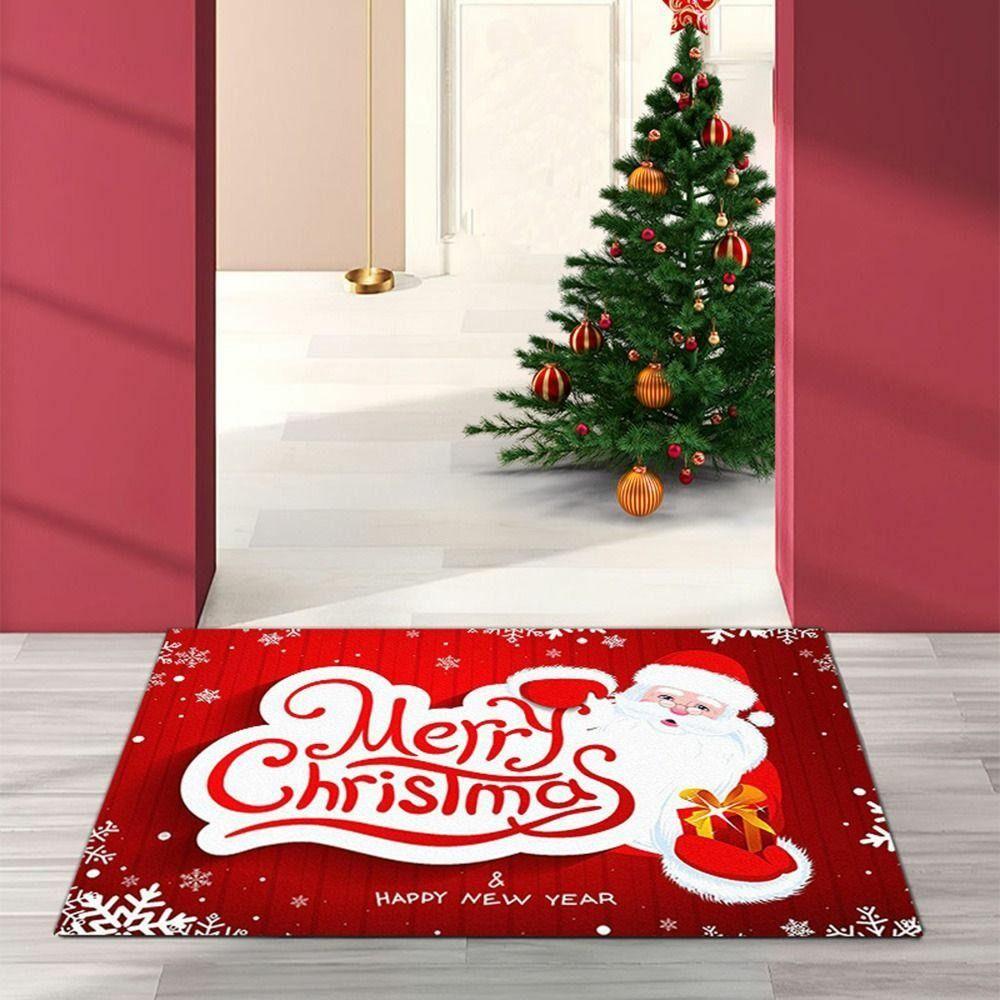 Bedroom Kitchen Rugs Xmas Bathroom Mat Christmas Decoration Hallway Mat Door Mat Corridor Carpet