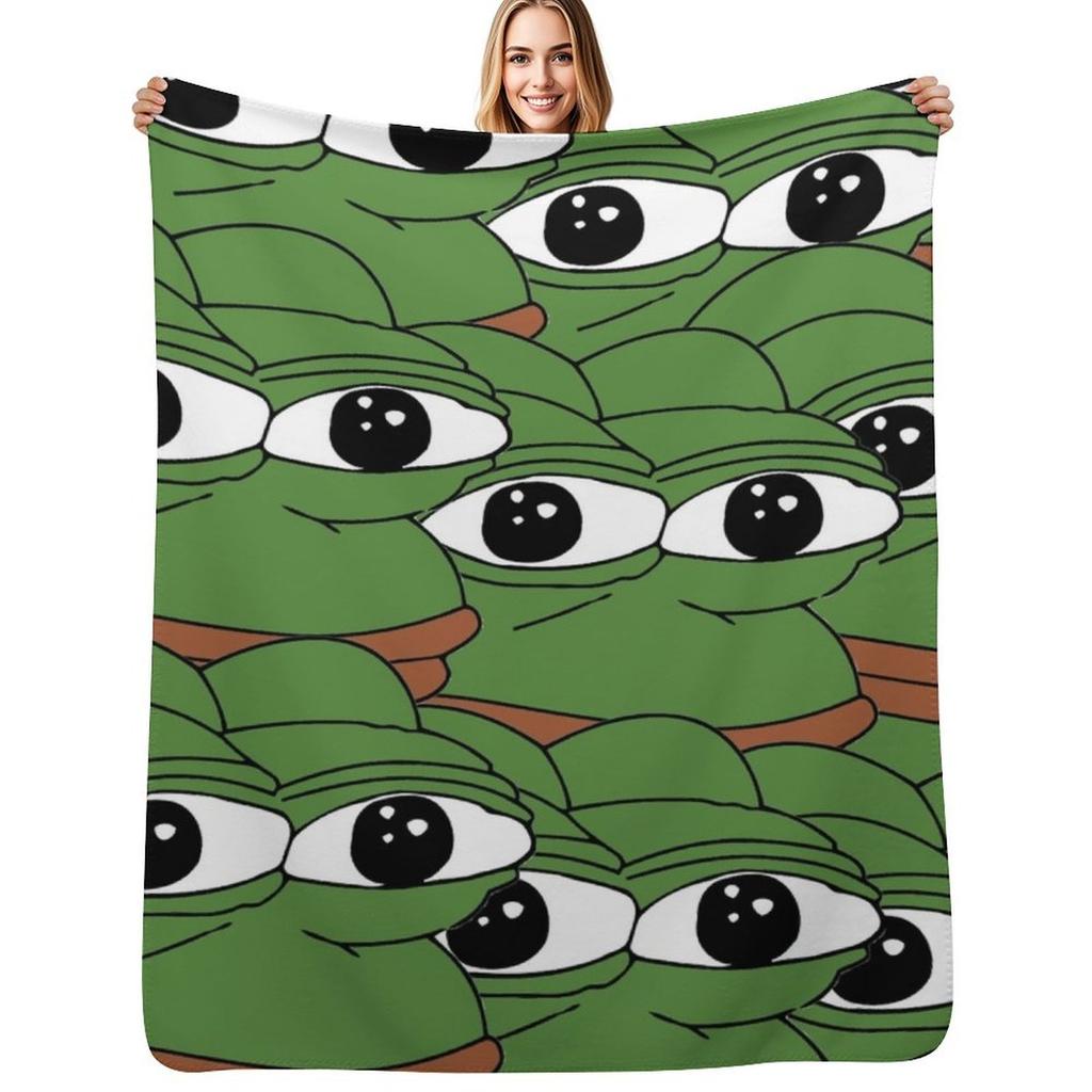 Pepe Throw Blanket Lightweight Warm Blanket for Travel Camping