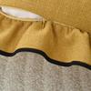 Ins Cotton Linen Pillow Cover Black Trim Scalloped Ruffle Edge Cushion Case Modern Farmhouse Decorative Throw Pillowcase Sofa Bed Cover