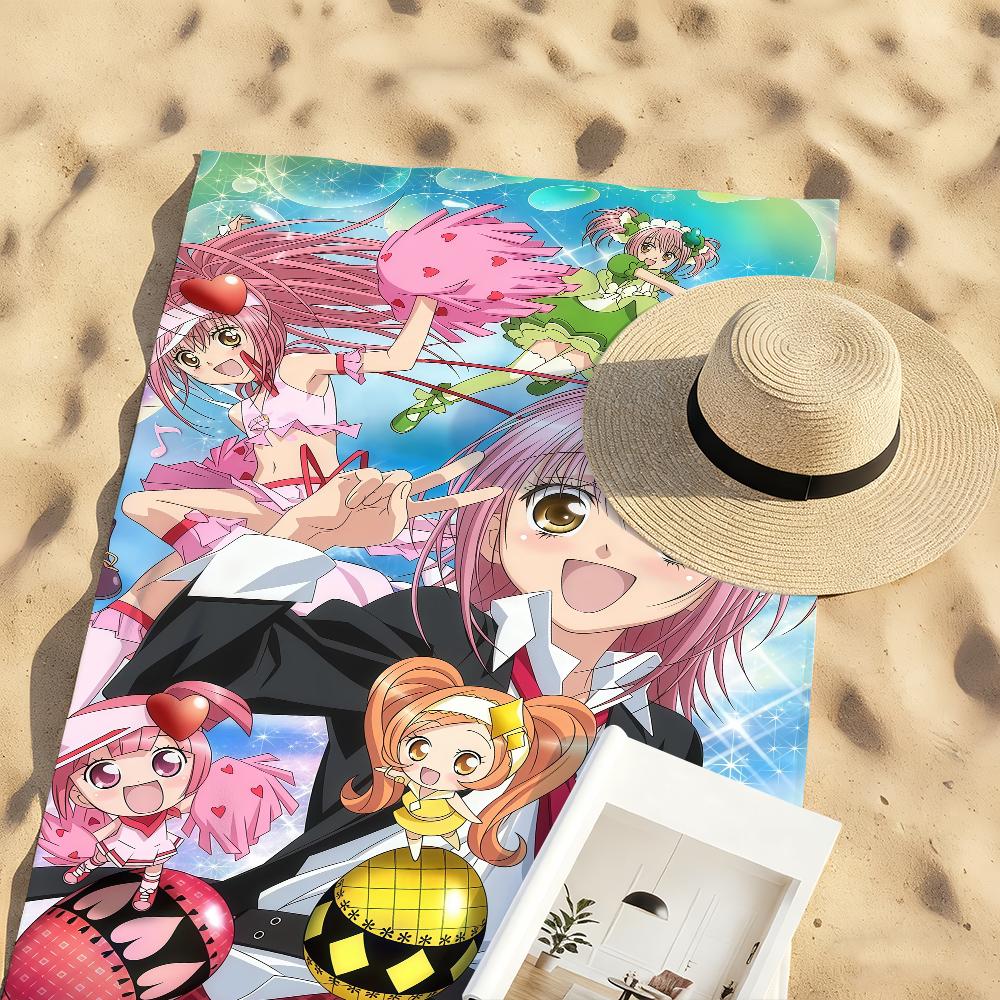 Комикс Shugo Chara РОЗОВЫЙ Полотенце Быстросохнущие Пляжные полотенца Подходят Для Бассейнов Кемпинга Йоги И Тренажерного зала
