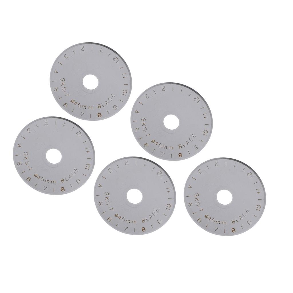 5 шт. 45 мм лезвия для вращающегося резака из легированной стали сменные лезвия для ткани, кожи, бумаги