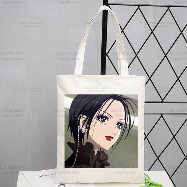 Нана Осаки Аниме Женская посылка Холст Сумка Манга Комацу Нана Сумки Сумки на плечо Повседневная сумка с черными камнями для покупок Сумка для девочек