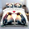 Penguins facing with heart. Bedding sets Duvet cover sets Duvet covers Pillowcases(1*Duvet Cover 2*Pillowcases without duvet insert)