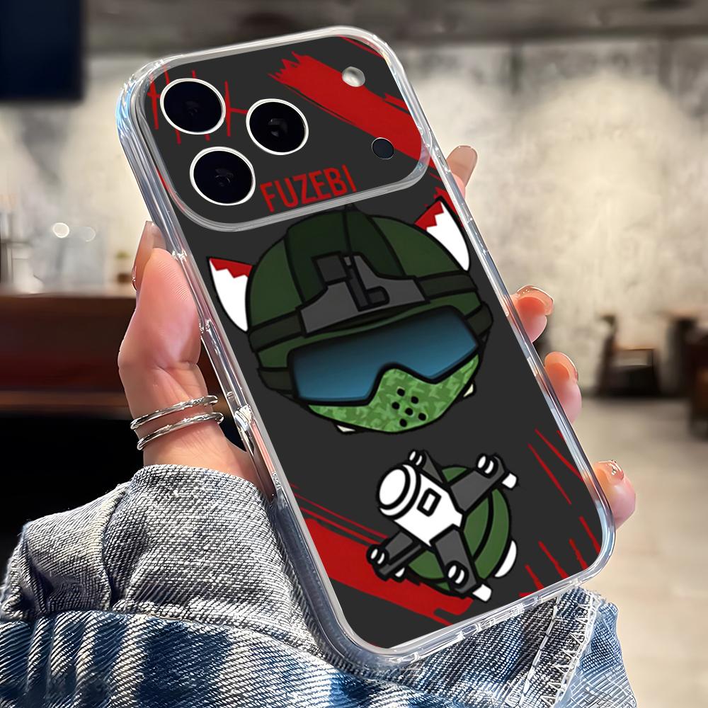 Game Rainbow S-Six S-Siege Phone Case For IPhone 17 16 Pro Max 15 14 13 11 12 Mini Xs X Xr 7 8 Plus Se Transparent Cover