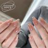 Blush Champagne Diamond Press-on Nails: High-End Handmade Removable Nail Tips