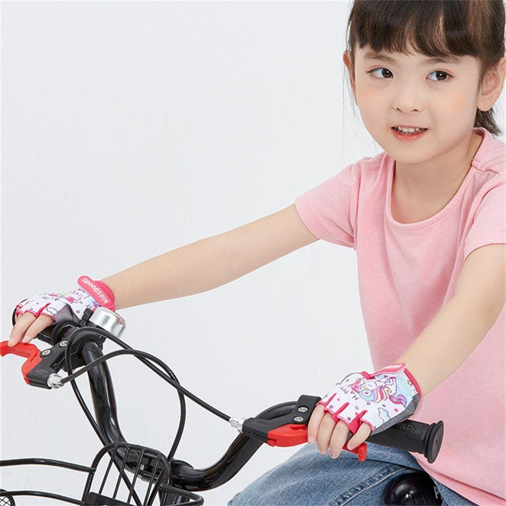 Bike Children Skate Safe Half Finger Gloves Kids Cycling Gloves Bicycle Gloves Sports Gloves