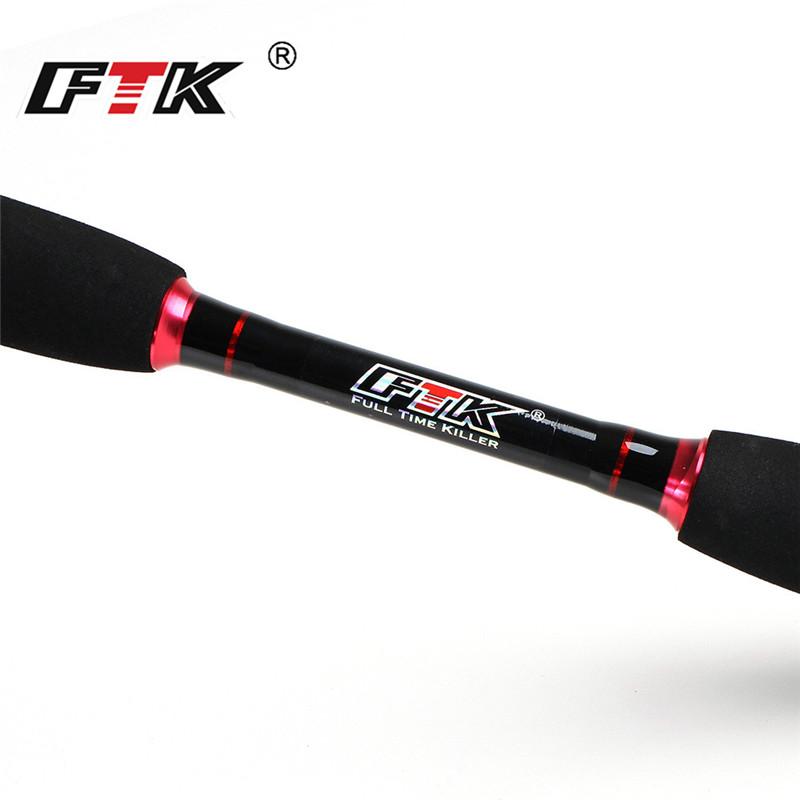 FTK Вращающаяся удочка, черная и красная, 99% карбоновая, сверхтвердая удочка, 3-секционная удочка с наживкой