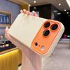 Чехол-защита с большим прозрачным окном и цветной линзой для iPhone 17 Air 16 15 14 Plus 13 12 11 Pro Max, силиконовый, мягкий, матовый