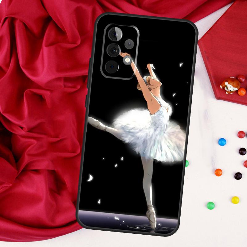 Ballerina Ballet Dancer Girl For Samsung Galaxy A15 A55 A53 A33 A35 A22 A32 A52 A54 A34 A14 A56 A36 A26 A16 A05 A06 Case
