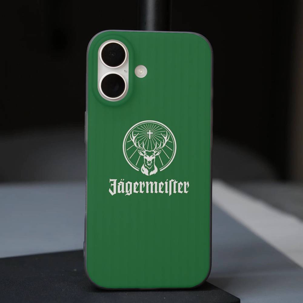 Привет J-Jagermeister Логотип Для IPhone 16 15 14 13 12 11 17 Pro Max Plus Волна Гофрированный Чехол для Телефона Противоударная Крышка