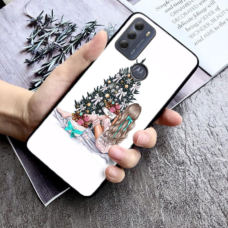 Чехол для телефона Christmas Girl для Moto G84 G23 G24 G31 G32 G41 G51 G52 G53 G54 G71 G82 G42 G62 G200 G Play G Stylus
