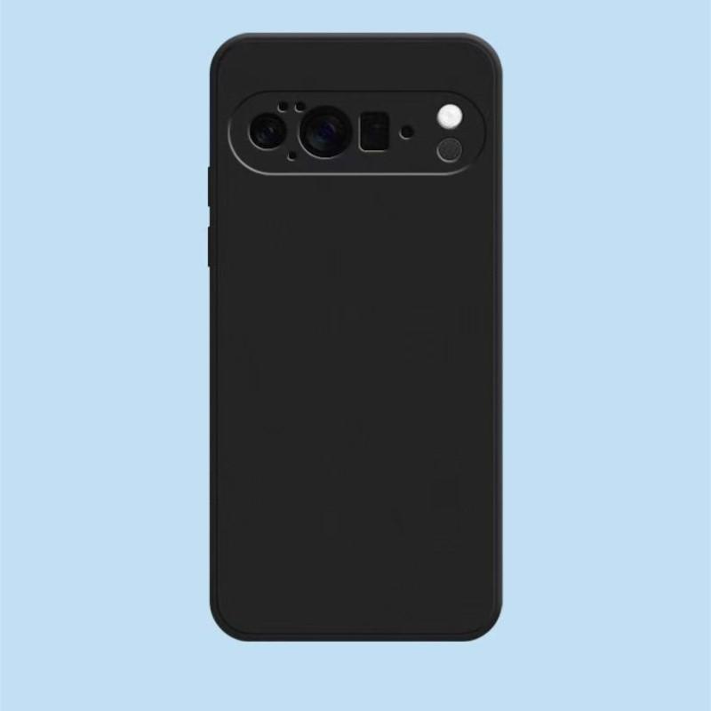 Жидкий силиконовый чехол для Google Pixel 6 6A 7 7A 8 8A 9 9A 10A 10 Pro XL Черный Матовый Ударопрочный Мягкий Чехол-Крышка