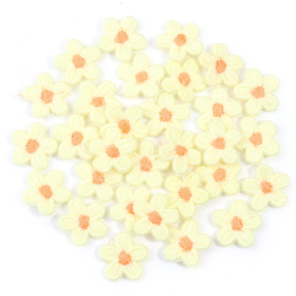 30/60Pcs 1.5cm Lace Flower Embroid Patches for Wedding Handmade Decor Clothing Sewing Colorful Flower Appliques