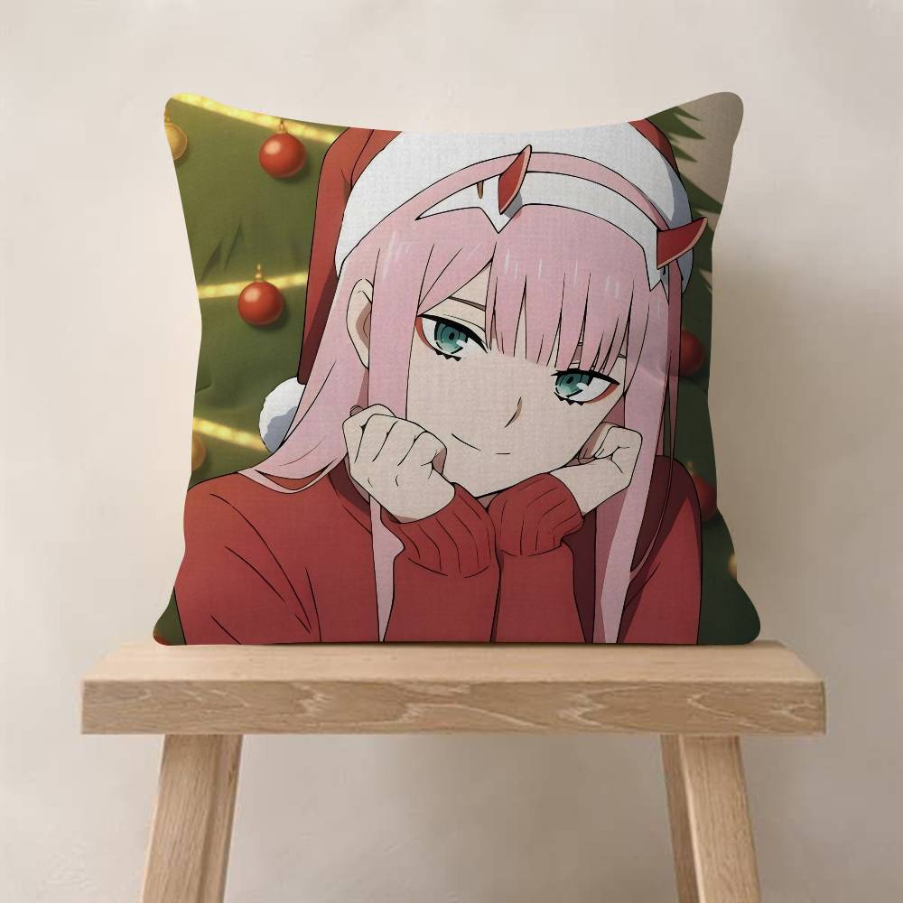Аниме DDarling In The Franxx Наволочка Подушка-плед для Автомобиля Чехол для Подушки на Диван Автомобиль Рождественский Подарок