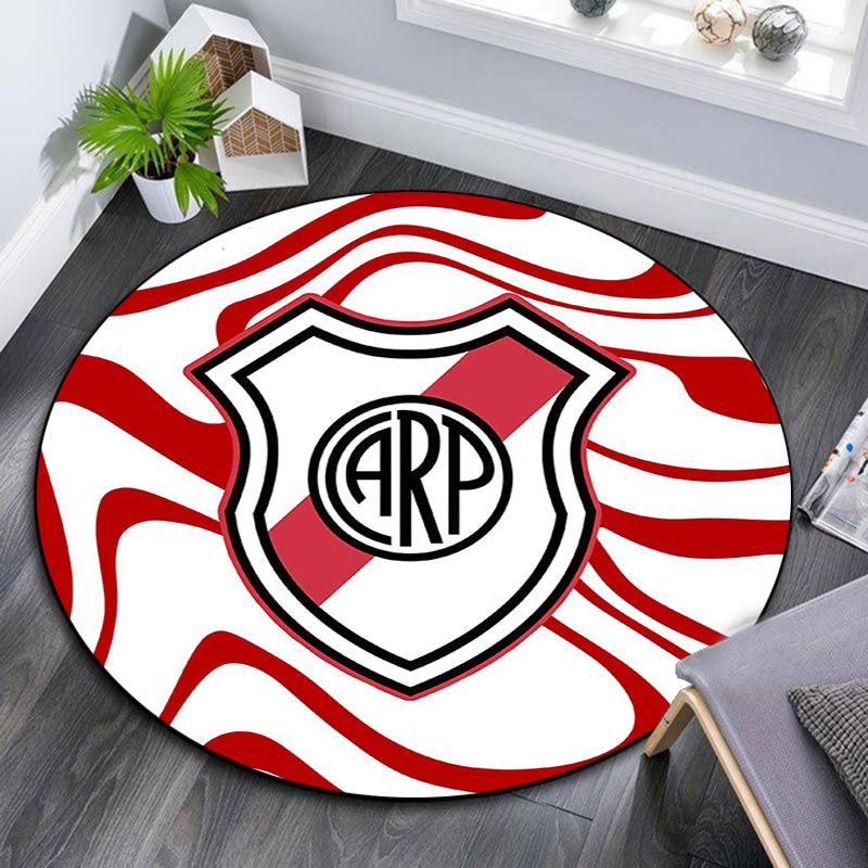 Club Atletico River Plate2 Round Area Rug,Carpet Rug for Living Room Bedroom Sofa Playroom Decor,Non-slip Floor Mat