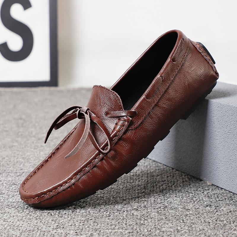Fashion Brand Leather Mens Shoes Breathable Driving Shoes Designer Outdoor Men Loafers Flats Casual Office Business Low Shoes