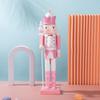 Деревянная игрушка-щелкунчик в стиле принцессы, розовая и белая