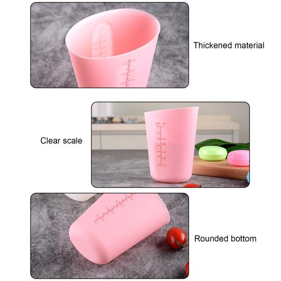 Useful Multi-purpose Multifunctional Reusable Comfortable Grip Double Scale Measuring Holder Cup Kitchen Tools Measuring Cup