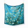 Famous Oil Painting Twill 100% Silk Scarf Fashion Bandana Women Scarf Wraps 53cm Square Scarves Hijab Head Scarf Neckerchief