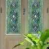 Rainbow Pattern Lattice Window Film Non-Adhesive Privacy Window Film  for Windows Doors Sidelight