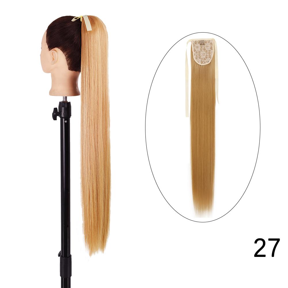 MERISIHAIR Длинный прямой галстук-бабочка на заколке для наращивания волос 55 85 см натуральный черный коричневый синтетический хвощ для женщин