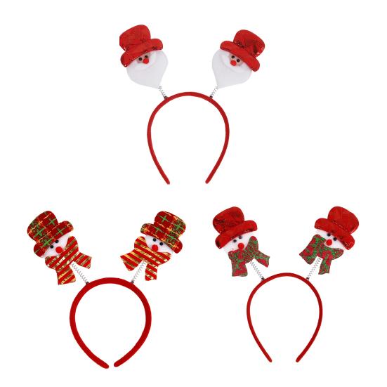 Рождественская повязка на голову для взрослых и детей, праздничный аксессуар для волос, повязка на голову с Санта-Клаусом и снеговиком для всех возрастов, для рождественских вечеринок и маскарада