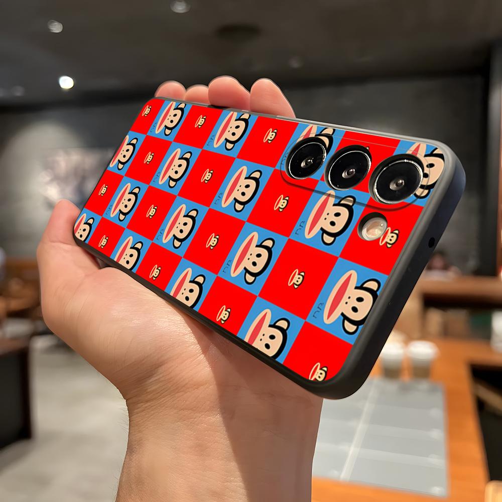 P-Paul F-Frank Phone Case For Samsung A56 A36 A26 A16 A15 A25 A35 A55 A14 A34 A24 A54 Black Soft Shell