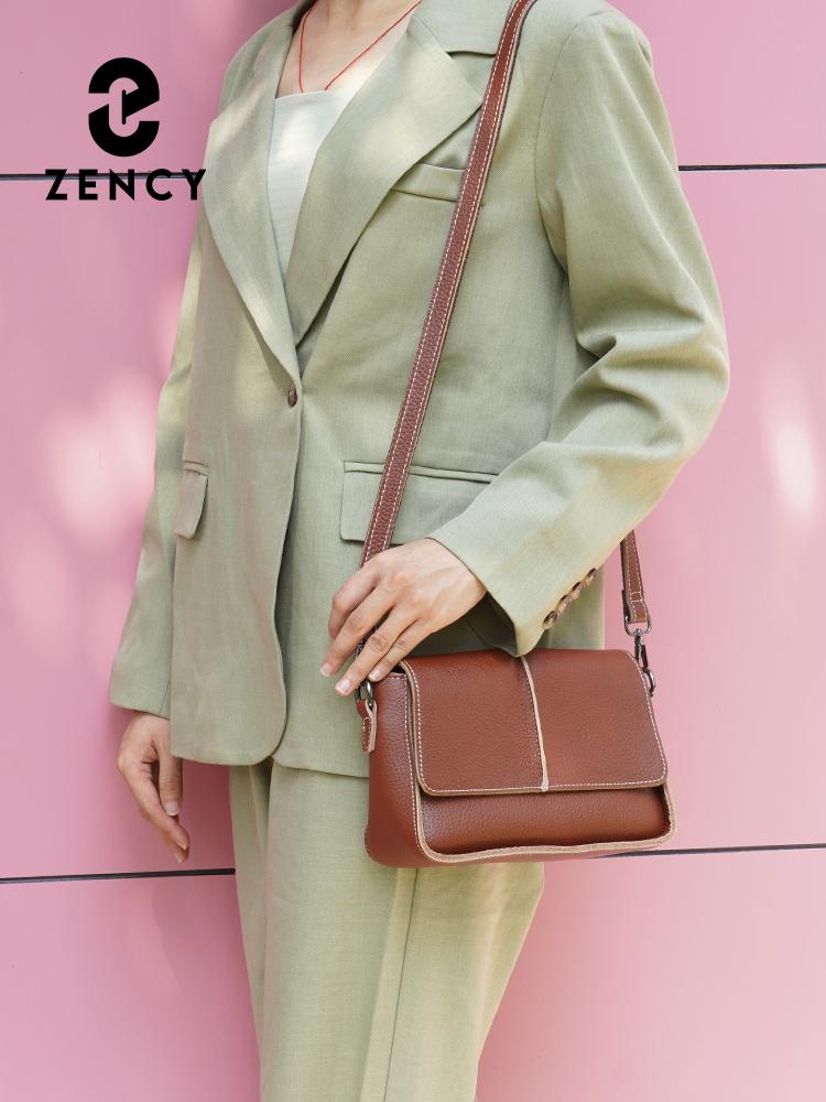 Сумка Zency из коровьей кожи через плечо, маленькая женская сумка через плечо