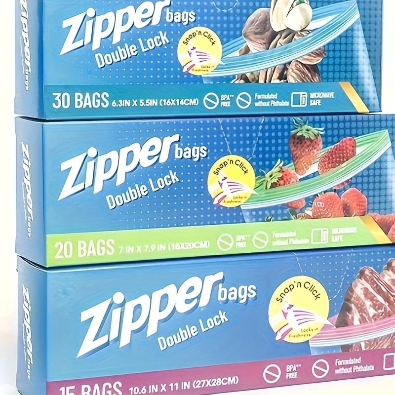 Пищевые герметичные пакеты для сохранения свежести Прочные полиэтиленовые пакеты для хранения в холодильнике 15/20/30 штук Доступны различные размеры